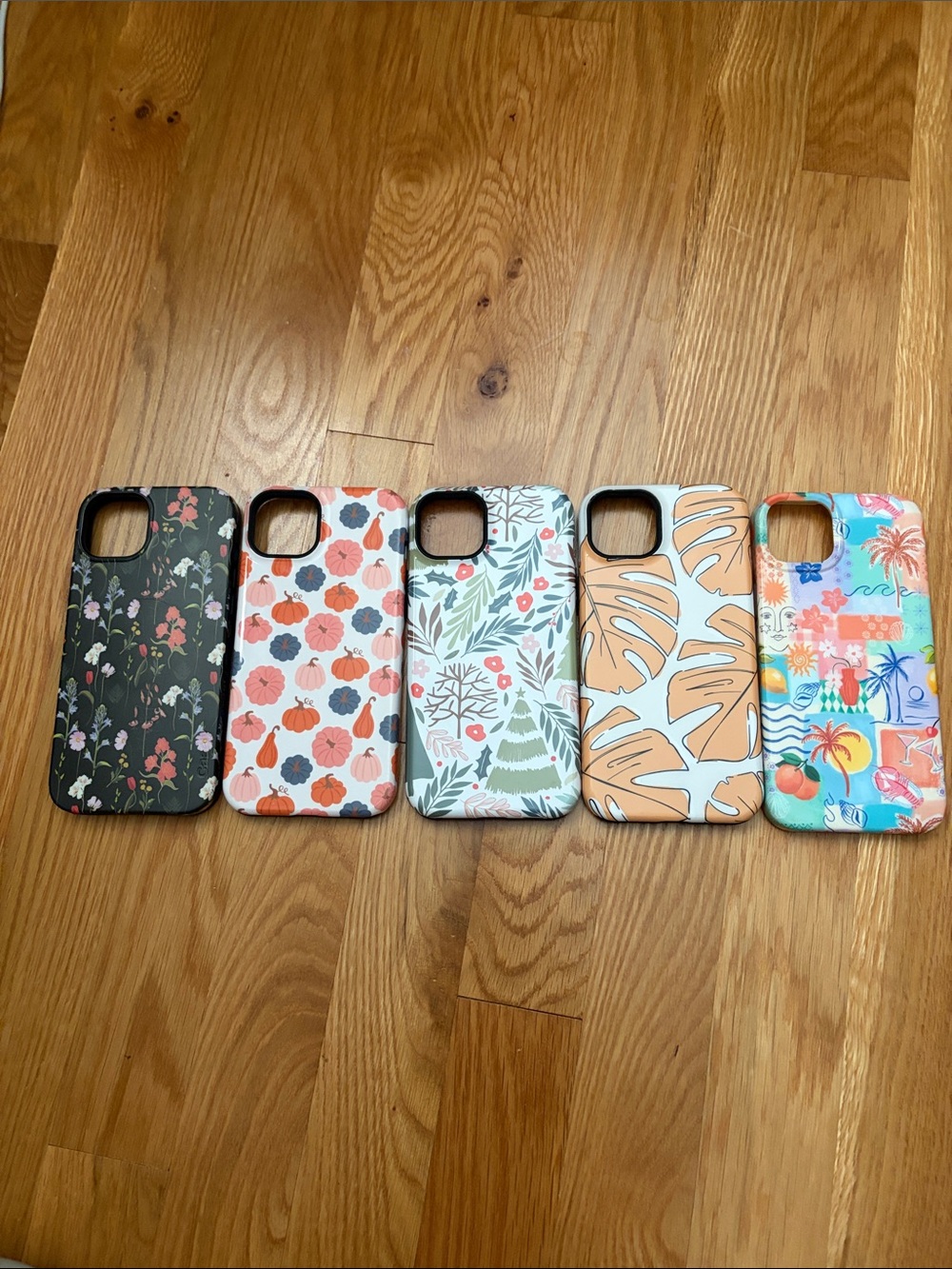 Set of Floral & Tropical Pattern iPhone Case - Assorted Colors iPhone 15 plus